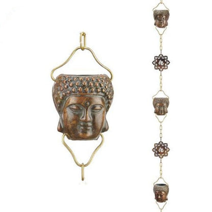 Buddha Rain Chain Copper Downspout Ohm ornaments Decorative Zen