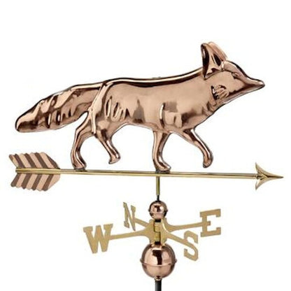 Fox Sculptural Weathervane Arrow Compass Garden Decorative Statue