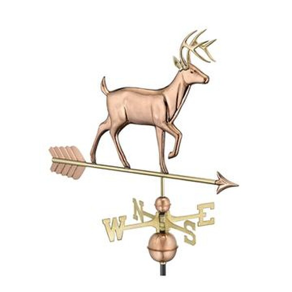 White Tail Buck Weathervane Sculptural Deer Directional Hunters Lodge