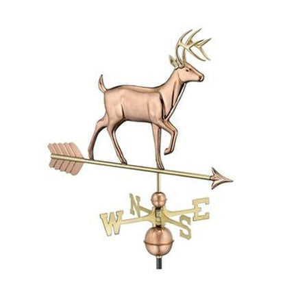 White Tail Buck Weathervane Sculptural Deer Directional Hunters Lodge