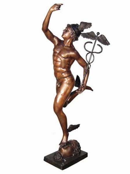 Flying Mercury Statue By Giambologna Greek God Reproduction large