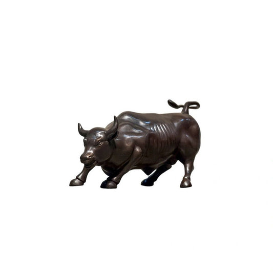 Wall Street Bull Bronze Statue Stock Market Exchange Charging Statuary