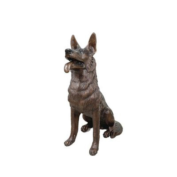 Sitting German Shepherd Dog Bronze Statue K-9 Police brave breed