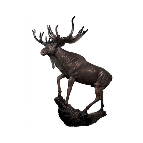 Elk life size sculpture lodge statues bronze for outdoor use statuary art
