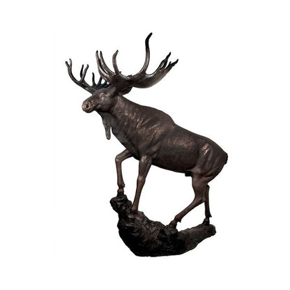 Elk life size sculpture lodge statues bronze for outdoor use statuary art