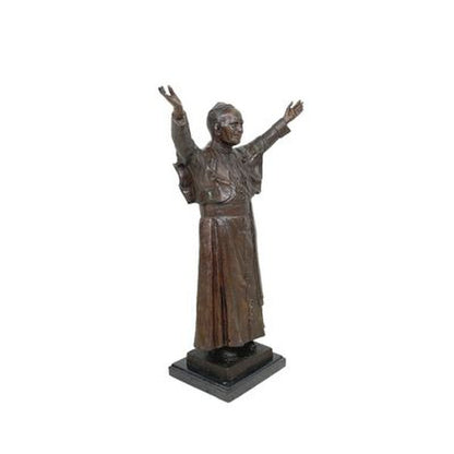 Pope John Paul II Statue Bronze Roman Catholic Quality Church Sculpture