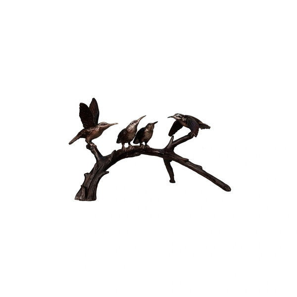 truly exceptional Hummingbirds on Branch Bronze Statue for sale art