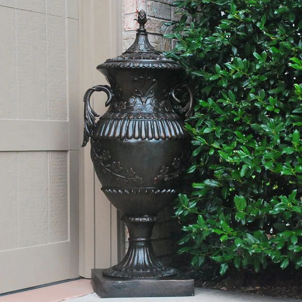 Lidded Urn Decorative Art work vase Elegant Sculptural Large Scale