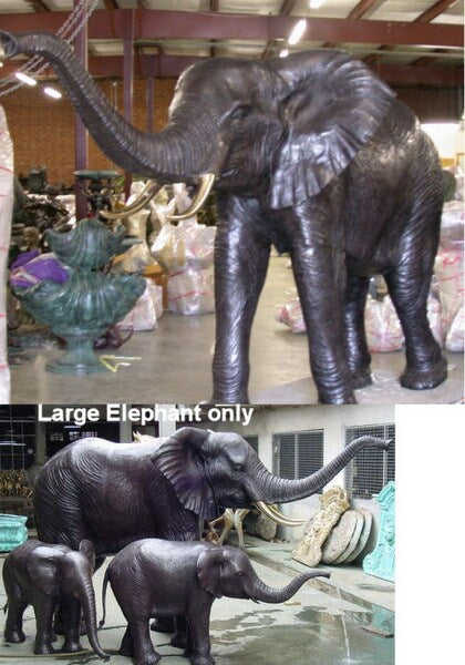 Sculptures life size elephant garden statues bronzes zoo parks large realistic