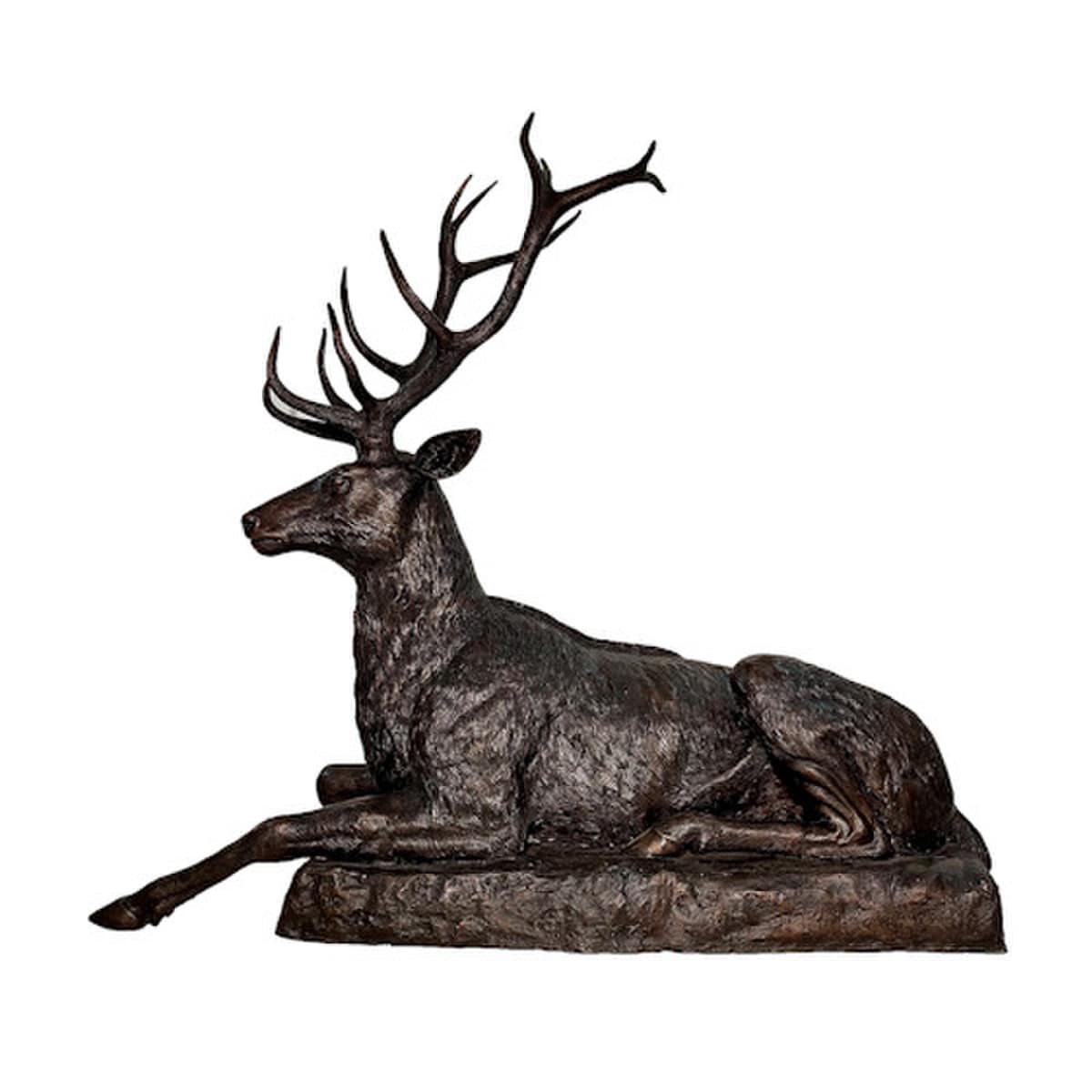 Forest Monarch Deer Stag Bronze Sculpture