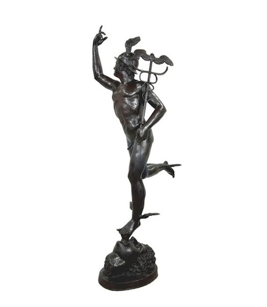 Flying Mercury statue iconic sculpture that dates back to ancient Roman mythology