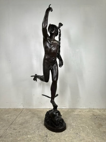 Replica of the Flying Mercury Bronze Statue ancient Roman mythology