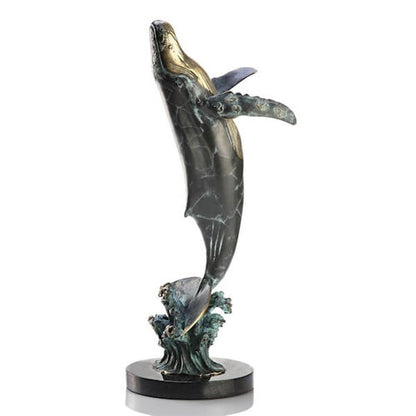 Humpback Whale Brass Statue Fine Art Sculptures Ocean Mammal