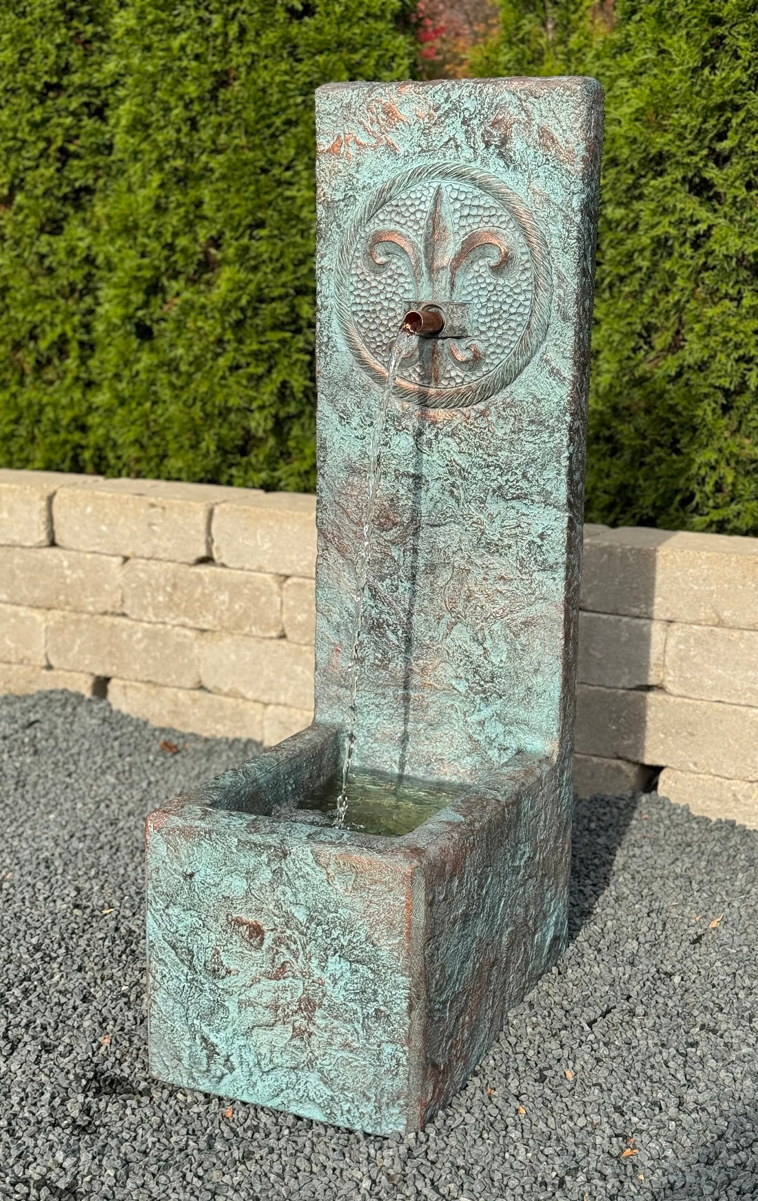 Fleur de Lys Single Spout Fountain French designed water feature