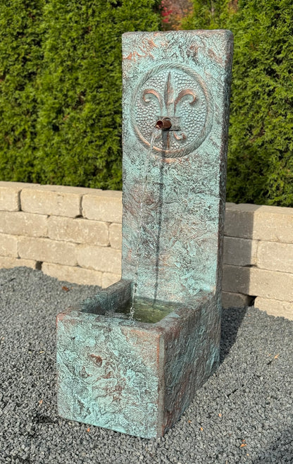 Fleur de Lys Single Spout Fountain French designed water feature