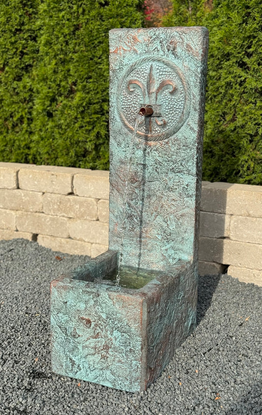 Fleur de Lys Single Spout Fountain French designed water feature