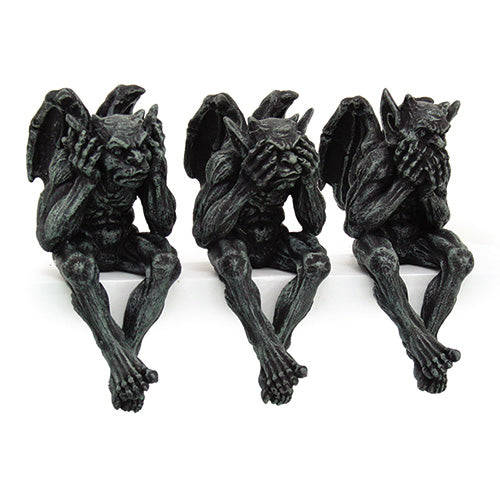 Hear, See, and Speak No Evil Gargoyles Set