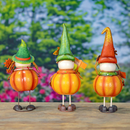 Pumpkin Patch Welcome Committee Scarecrow Trio 19.25" High