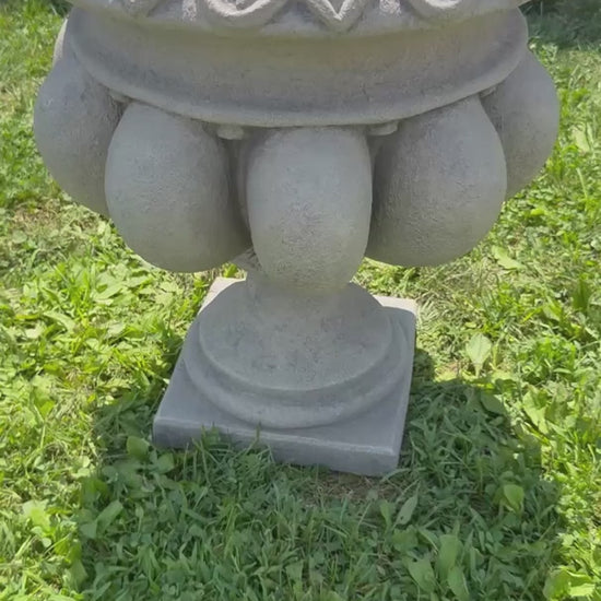 video of planter Tuscan Scroll Medici Garden Urn view around the vase