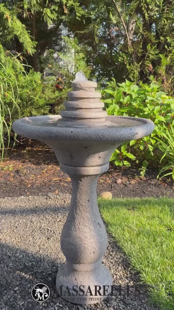 Video Chelsea Round Tiered Lighted Fountain brings timeless sophistication and gentle motion to any outdoor retreat