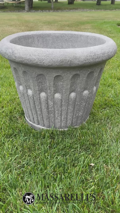 Video of the Arcade Cast Stone Garden Planter 14 Inch High Has a matching large vase by Massarelli