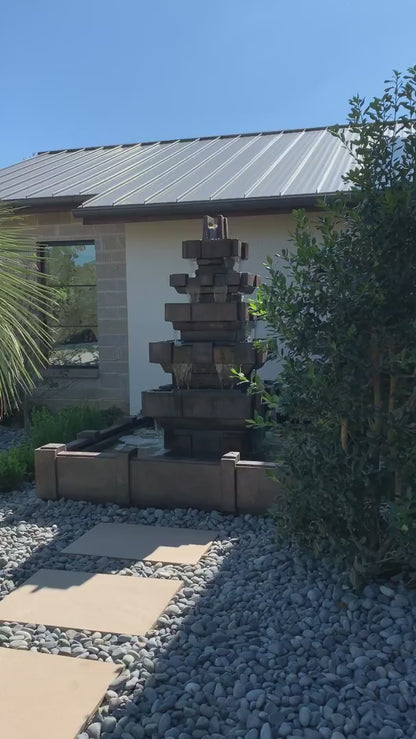 Cascadia Fountain In Dimensions Pool Colossal Cement