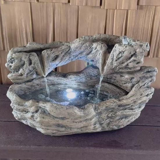 Video Timber Creek Log Fountain brings a natural organic charm to any garden