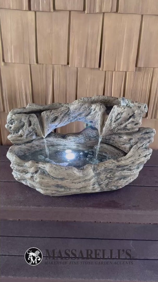 Video Timber Creek Log Fountain brings a natural organic charm to any garden